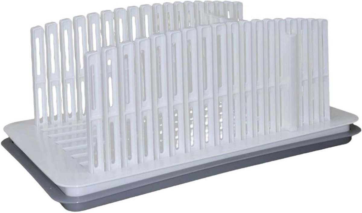 Brood Snijmachine - Broodsnijder Gids - Zelfgebakken Brood - Aanpasbaar Opvouwbaar - 35x22x4.5 cm - Wit
