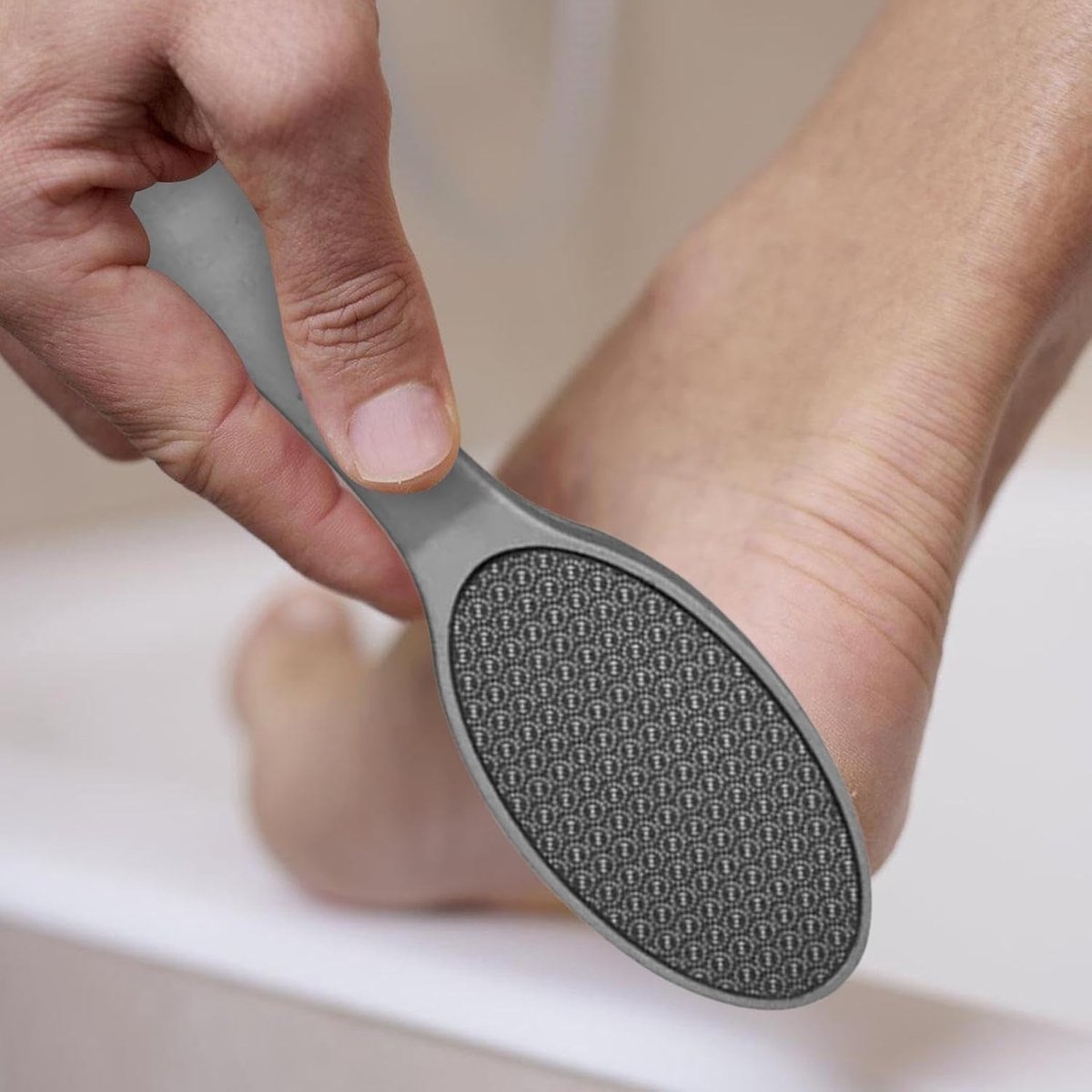 Glaas voetvijl - Pedicure rasp - Zachte voeten - Innovatief design - 20.5 cm - Grijs