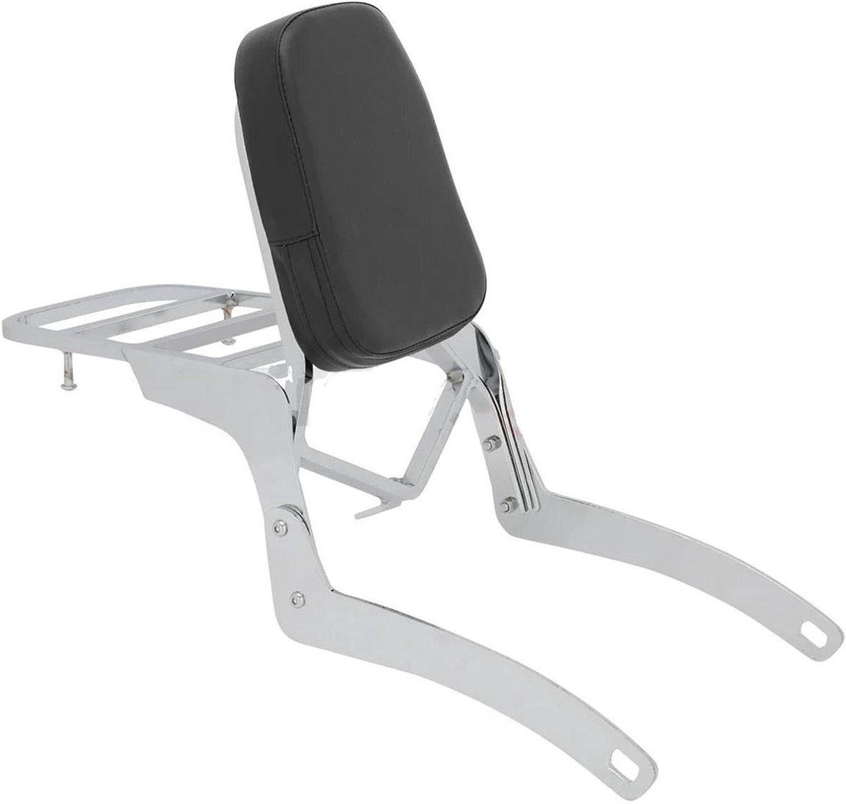 Motorfiets Rugleuning - Passagierskussen Sissybar - Comfortabel Rijden - Met Bagagedrager - N.v.t. - Zilver