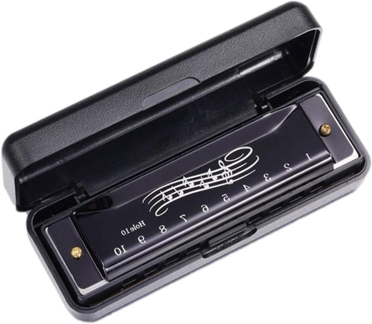 Speelgoed Mondharmonica - Muziek Instrument - Muzikaal Ontwikkelen - Veilig Materiaal - 10 Gaten - Blauw