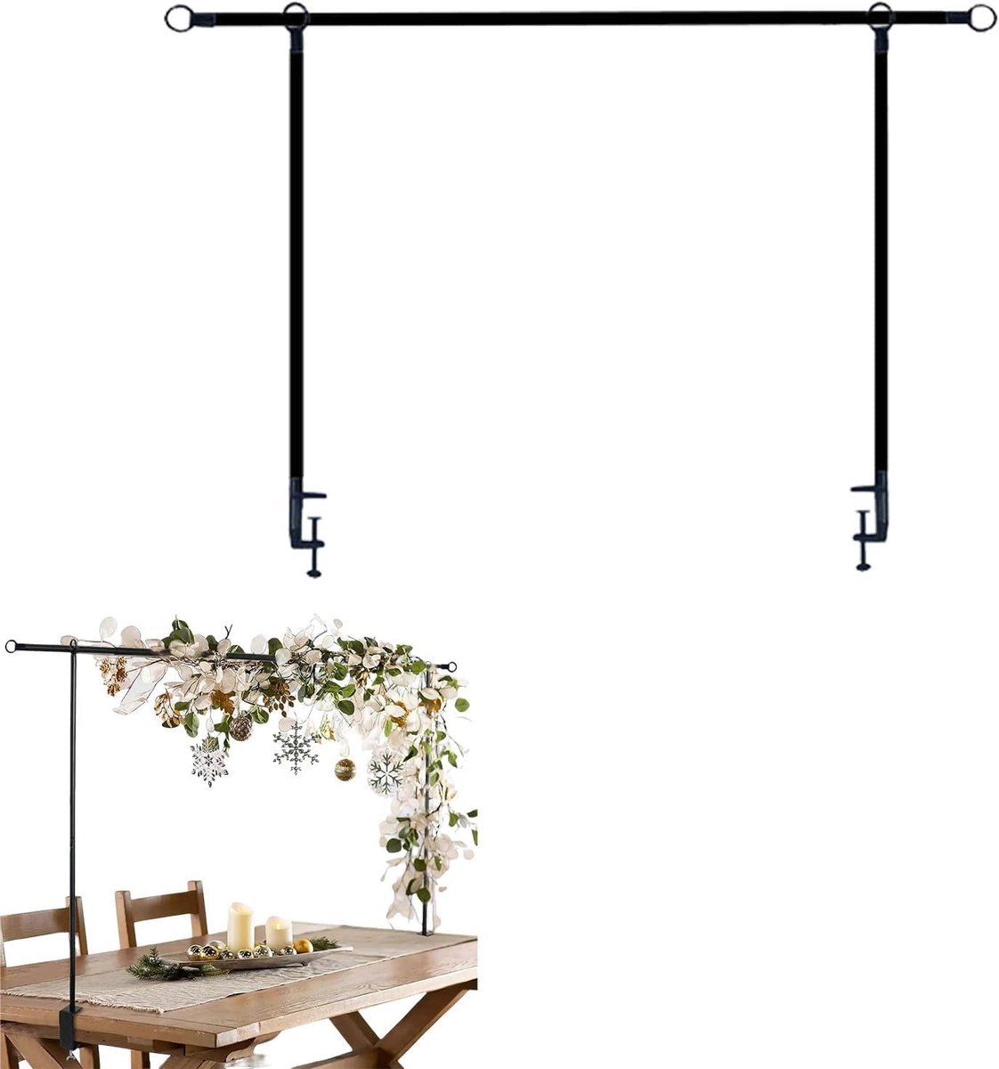 SnelShoppen - Balloon Arch Frame 250x100 cm - Verstelbare Metalen Decoratie Boog voor Feesten, Verjaardagen, Kerst - Binnen en Buiten Gebruik