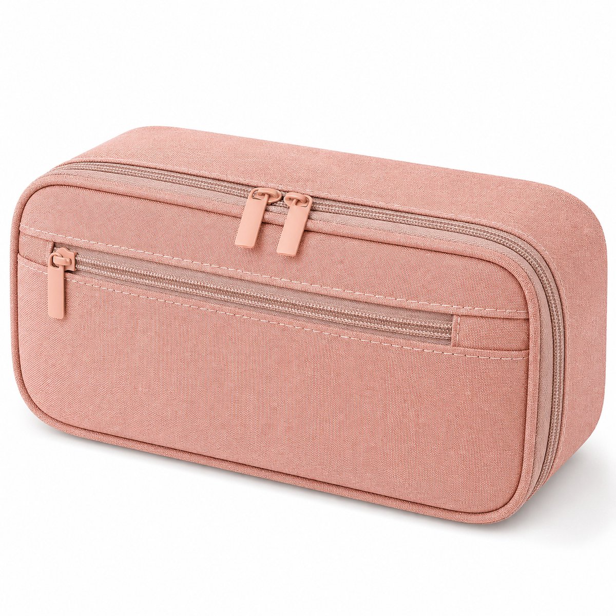 Bobypet Grote Etui Roze - Ruime Pouch voor School en Kantoor - Multifunctionele Oxford Schrijfwaren Organiser voor Kinderen en Volwassenen