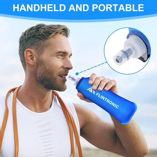 Opvouwbare Waterfles van 250ml - Lichtgewicht en BPA-vrij - Ideaal voor Hardlopen, Wandelen en Fietsen - Blauw — afbeelding 5