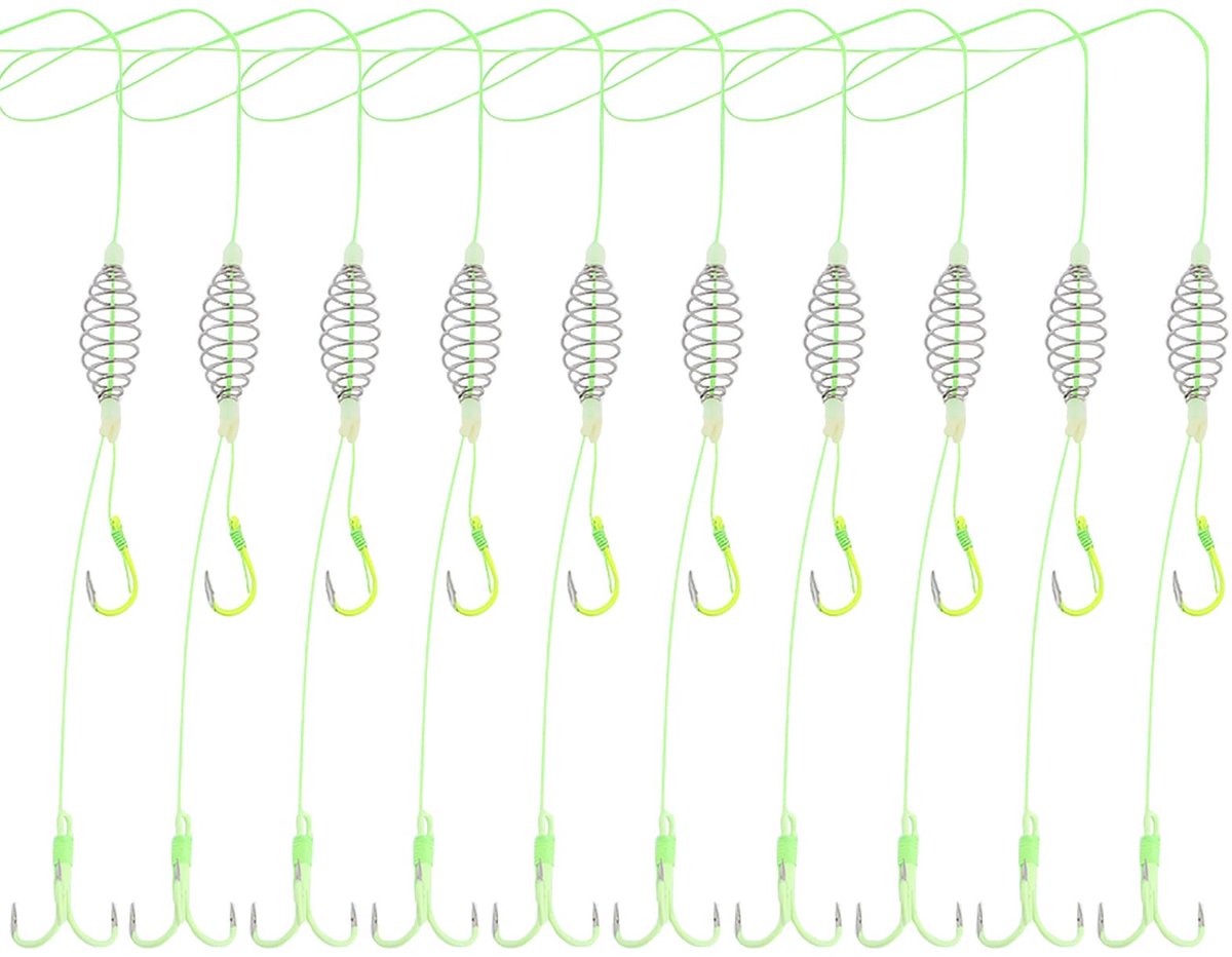 Dailygoods - 10Pcs Vissen Lente Feeder Haken - Ideaal voor Karpervissen