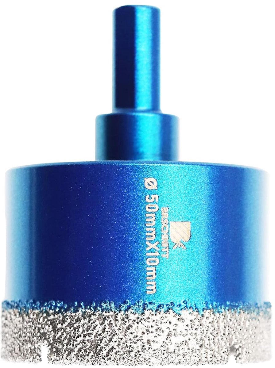 SnelShoppen - Diamond Dry Drill 50mm - Diamant Boor voor Keramiek, Graniet, Porselein, Tegels, Marmer, Beton, Glas - Ideaal voor Droog Boren