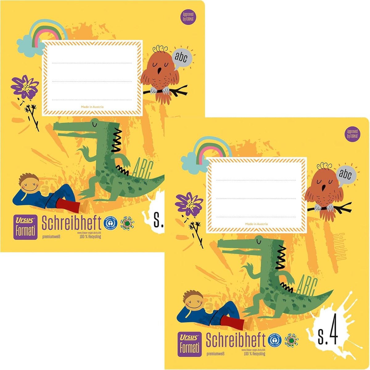 SnelShoppen - Eco-vriendelijk Schoolschrift A5 - 20 Vellen Gelijnd - 100% Gerecycled Papier - Perfect voor Basisschool - Ruler Writing Regels 10 mm