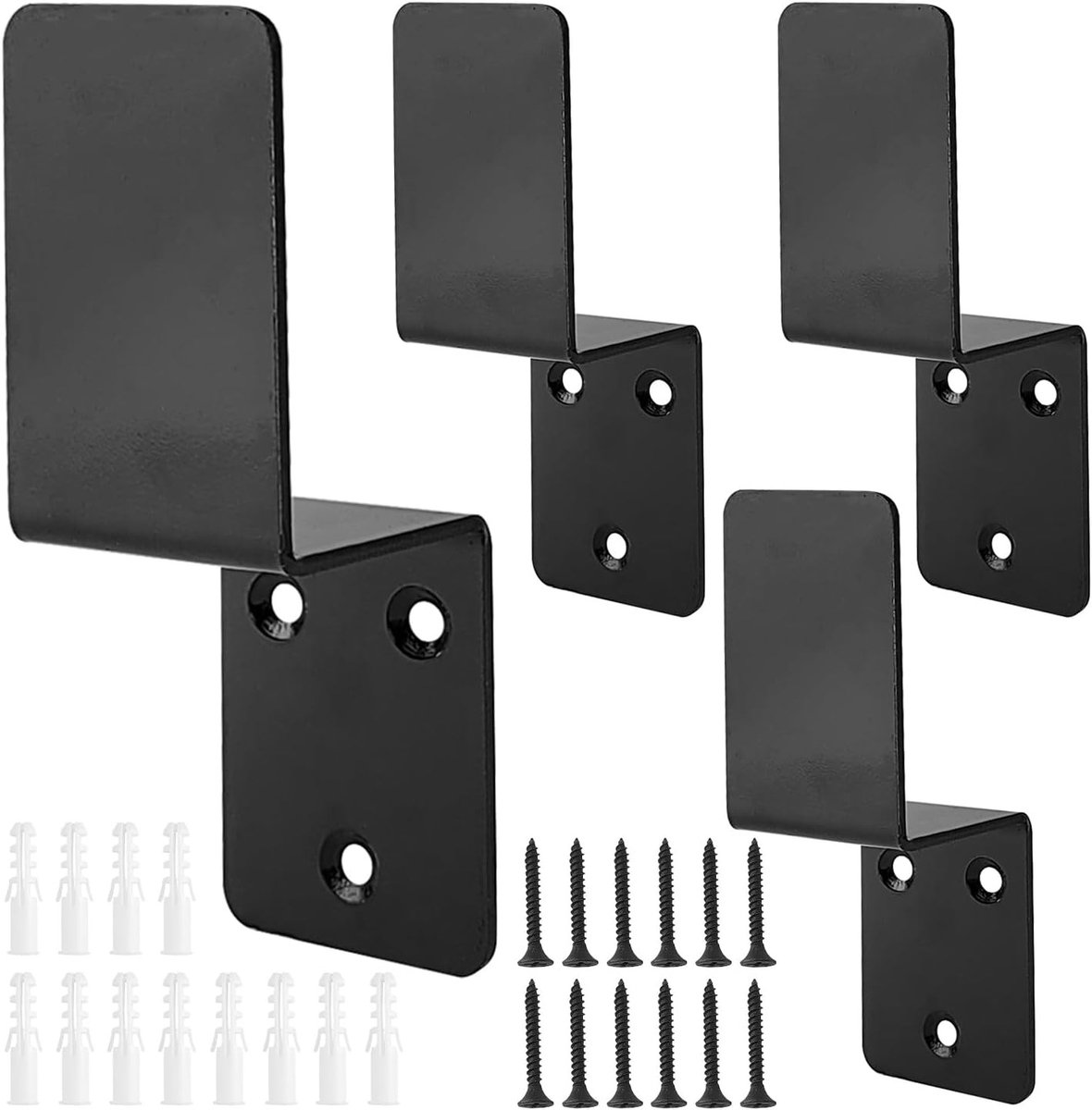 4 Stuks Z-Angle Beveiligingsbeugels voor Deuren, Metalen Sloten voor Schuur en Garage, Versterkte Deursystemen en Klampen