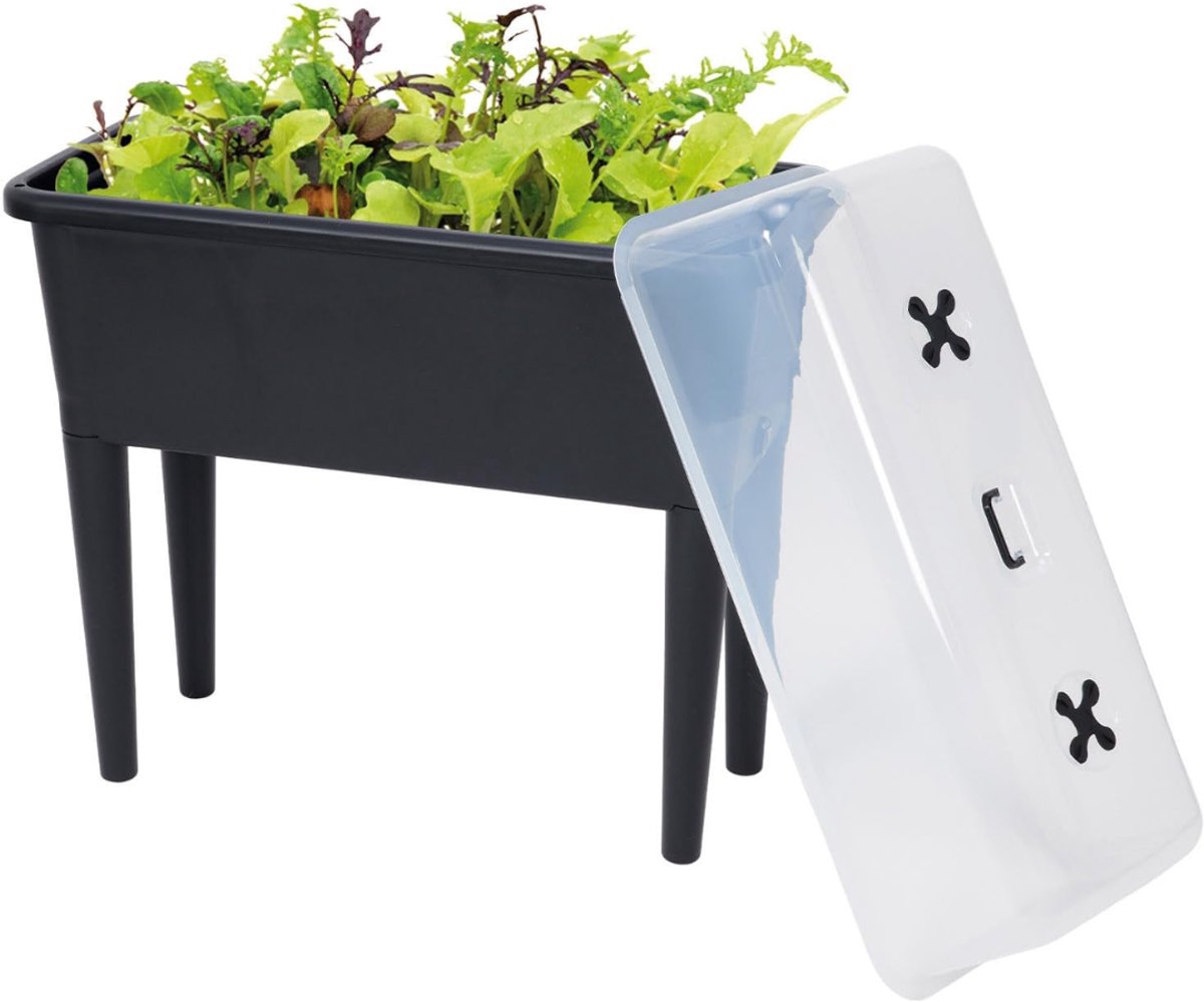 KIRA® Kweektafel - Groeitafel - Groeikist - Groeitafel Op Poten - Zwart - 37cm x 76cm x 85cm