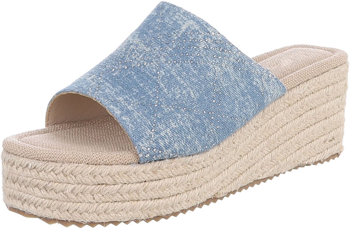 Plateau Slippers - Espadrille Instapmodel - Dames Mt:37
