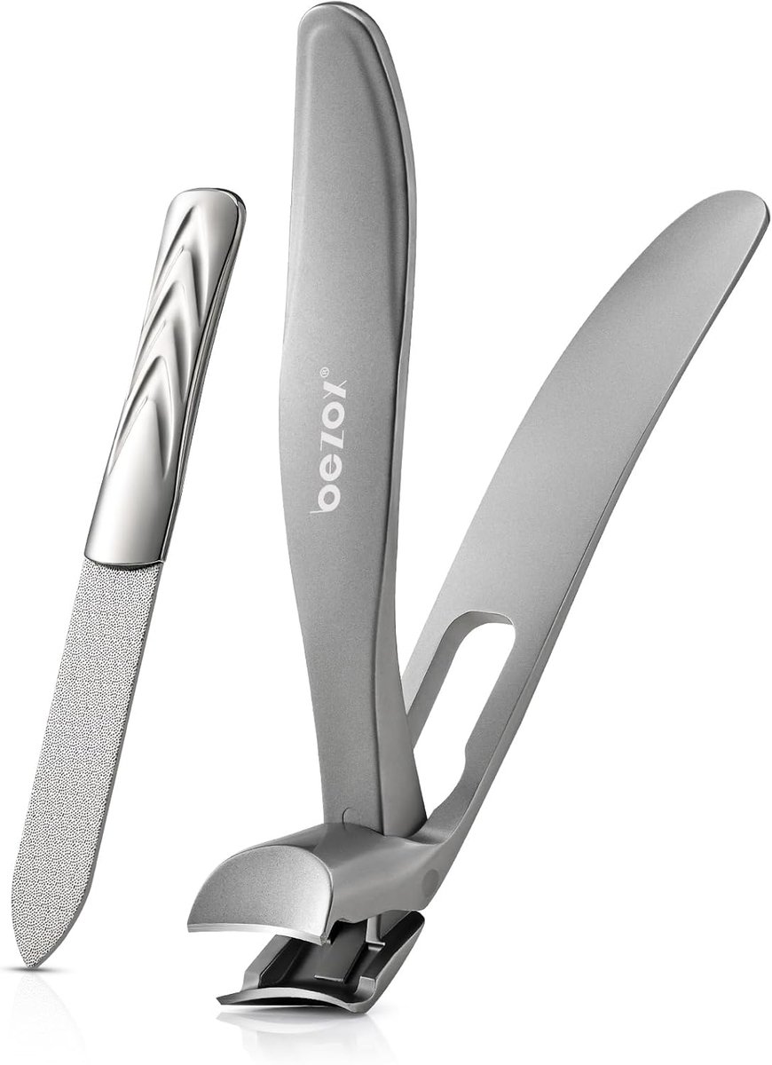SnelShoppen - Ergonomische Hoekige Nagelknippers voor Dikke Teennagels, Grote Vingernagels, Inclusief Metaal Vijl voor Senioren en Volwassenen - Perfe