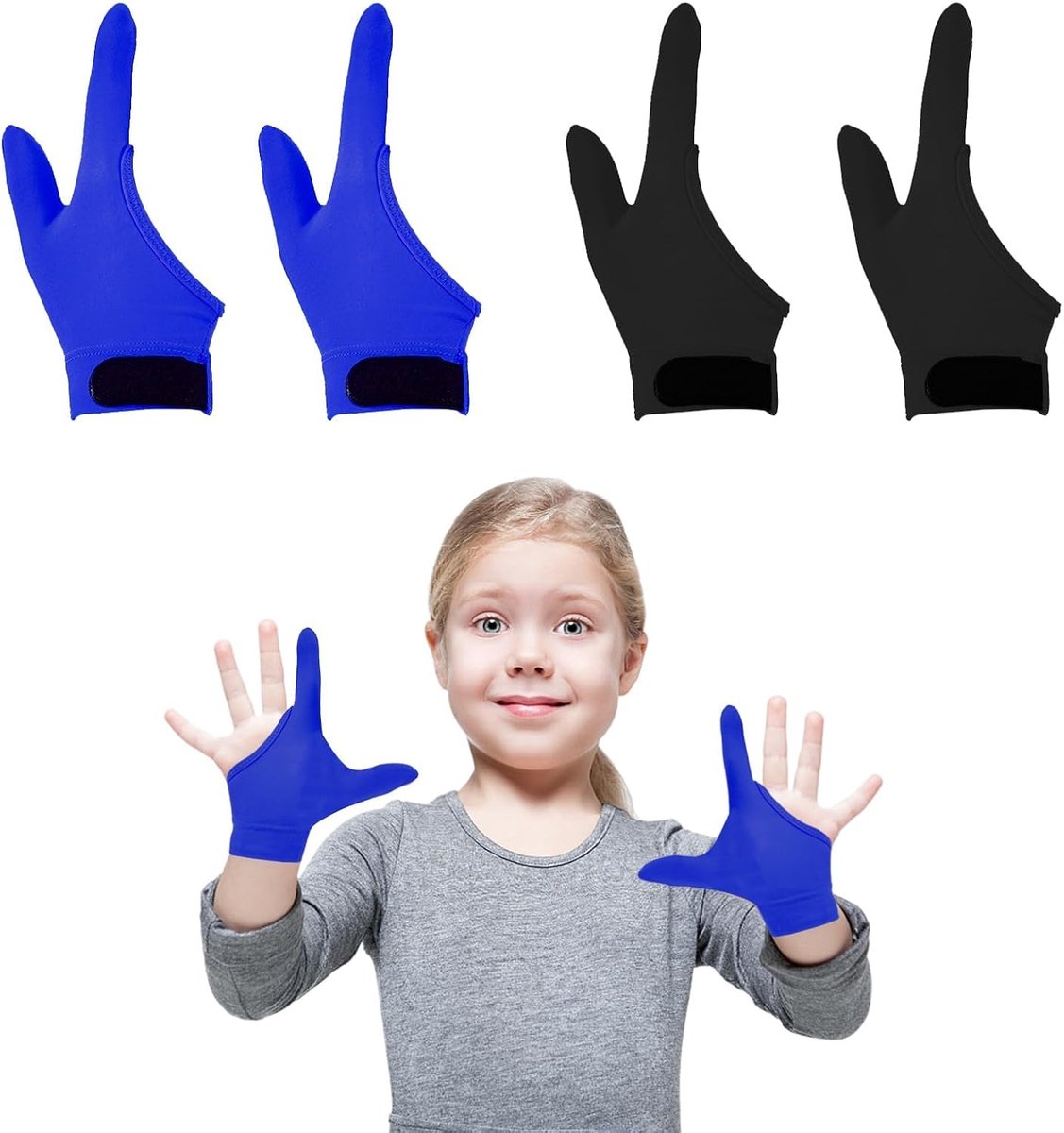 SnelShoppen - 4 Stuks Duimzuigen Stop Handschoenen voor Kinderen - Beschermende Kauwhandschoenen - Comfortabel en Ademend - Geschikt voor 5-13 Jaar