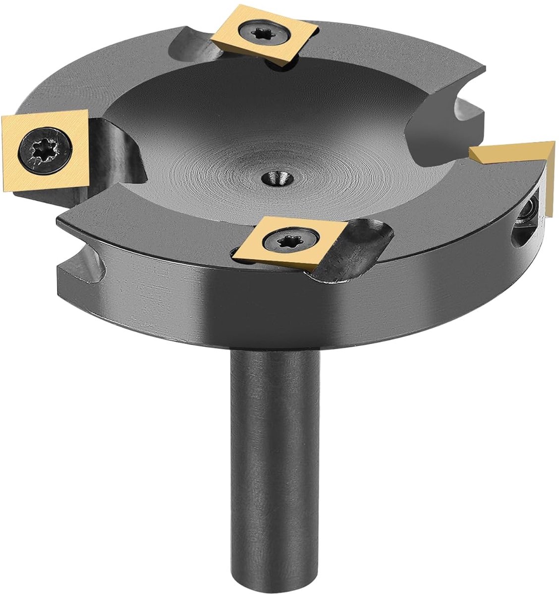 SnelShoppen - Face Cutter 12mm Schacht 75mm Snijdiameter Houtbewerking Frees Cutter met Omkeerbare Platen 2+2 Snijkanten