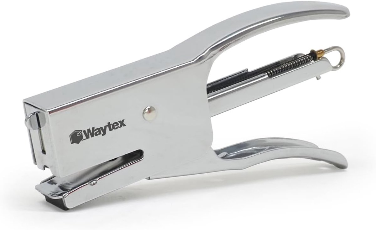 SnelShoppen - Compacte Stapler Pliers 100% Metaal voor 25 Bladen - Ergonomisch Ontwerp voor Intensief Gebruik - Voor Nietjes 24/6 en 26/6 - Chrome Afw
