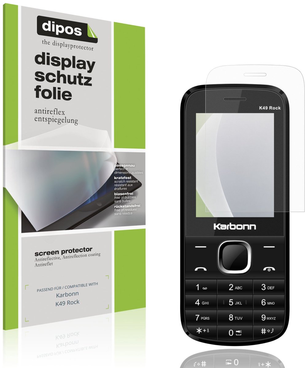 dipos – 4x Matte Beschermfolie geschikt voor Karbonn K49 Rock | Krasbestendige & antireflecterende Screenprotector Ultra-Thin