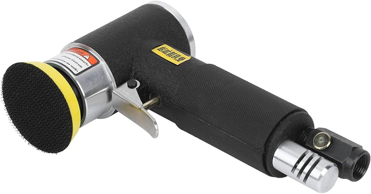 Pneumatische Polijstmachine - Luchtschuurmachine Kleine Diameter - Reparatiewerkzaamheden Oppervlakte - Elleboogontwerp Smalle Ruimtes - 2 en 3 Inch - Grijs