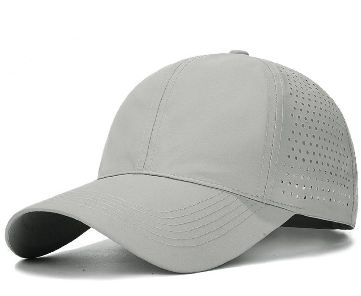 Baseball Cap – Sneldrogende Sportpet met Verstelbare Pasvorm voor Heren en Dames – Grijs