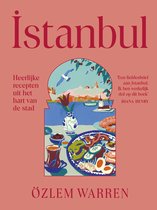 Boekomslag Istanbul: Heerlijke recepten uit het hart van de stad. Een liefdesbrief aan Istanbul. Ik ben werkelijk dol op dit boek. DIANA HENRY. Een gedekte tafel met gerechten en een tafereel van de stad aan het water.