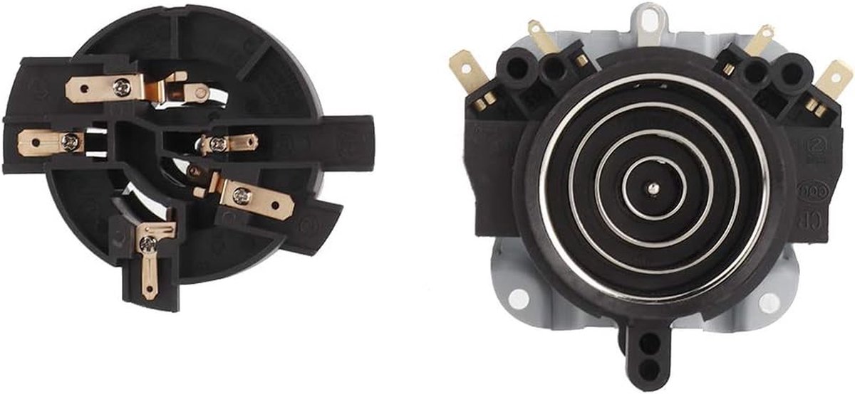 Waterkoker Schakelaar Set - Thermostaat Basis - Waterkoker Reparatie - Koperen Contactpunten - 65x55x25mm 65x70x31mm - Zwart