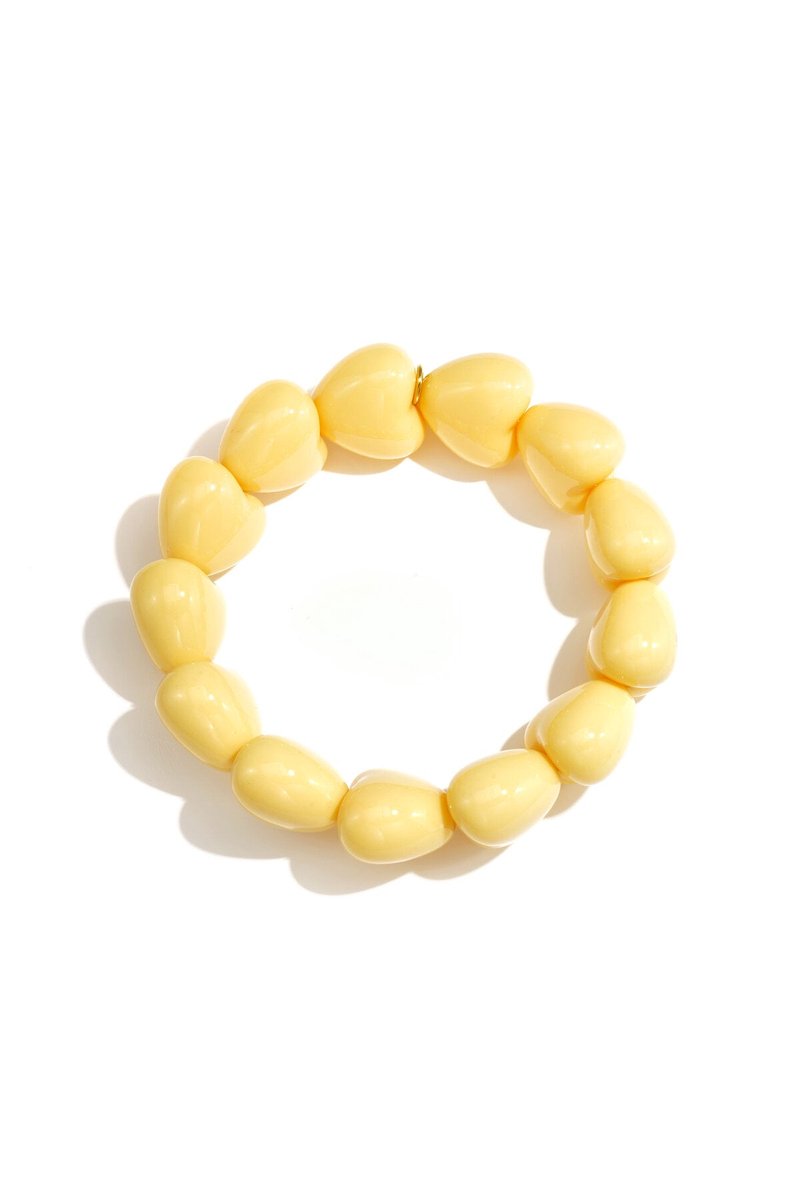 Heart - Kralen Armband - Hars - - Paars