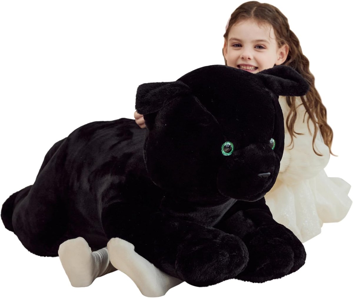 Reuze Zwarte Kat Knuffeldier Pluchen Speelgoed, Cadeaus voor Kinderen