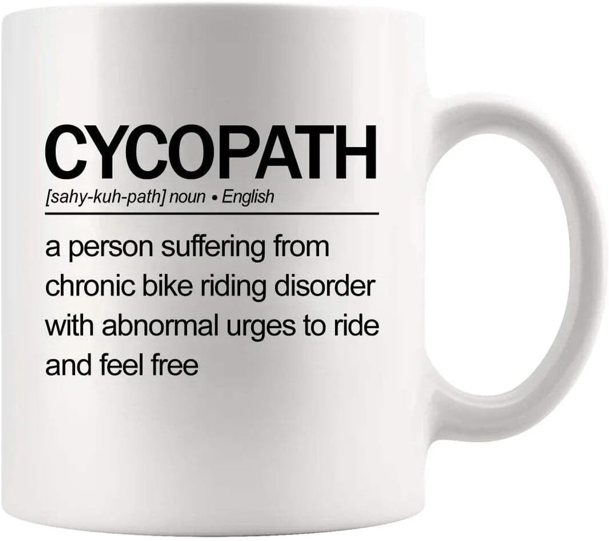 Cycopath Definition Mok Bikers Cadeau Biker Vader Moeder Broer Zus