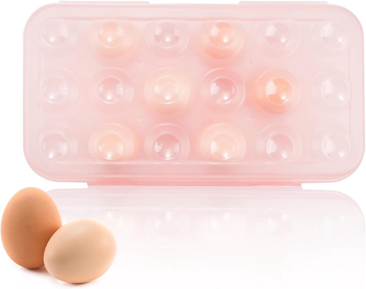 Eierhouder voor de koelkast, 1 stuk eierdoos met deksel, geschikt