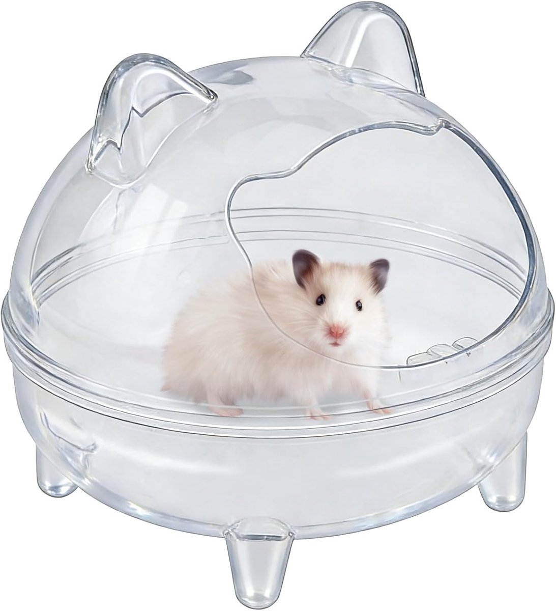 Hamster zandbad en stofbad met geïntegreerd toilet en zandcontainer