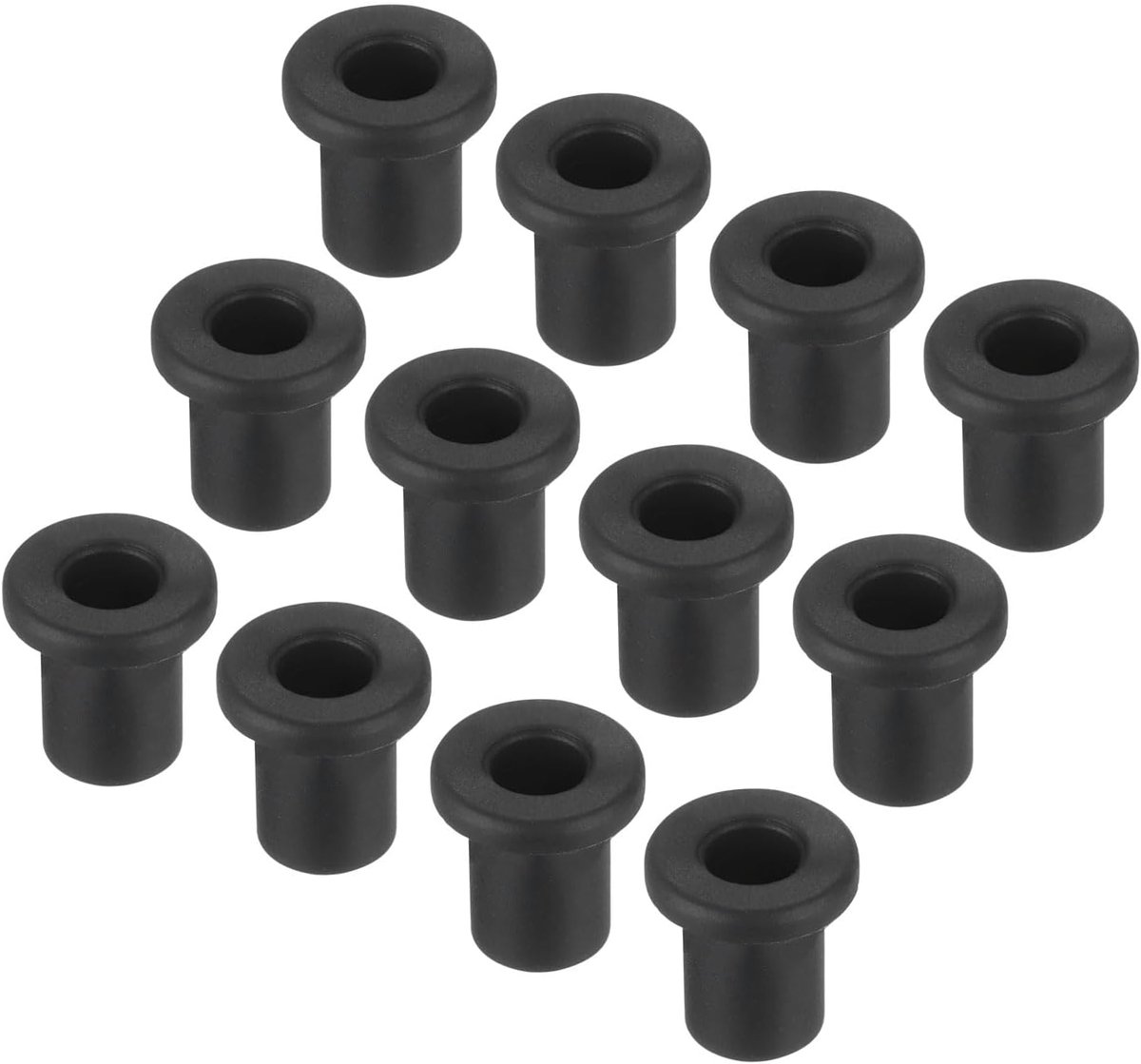 30 stuks rubberen dopjes Dia 8mm x Id 4mm x H 10mm kabeldoorvoer