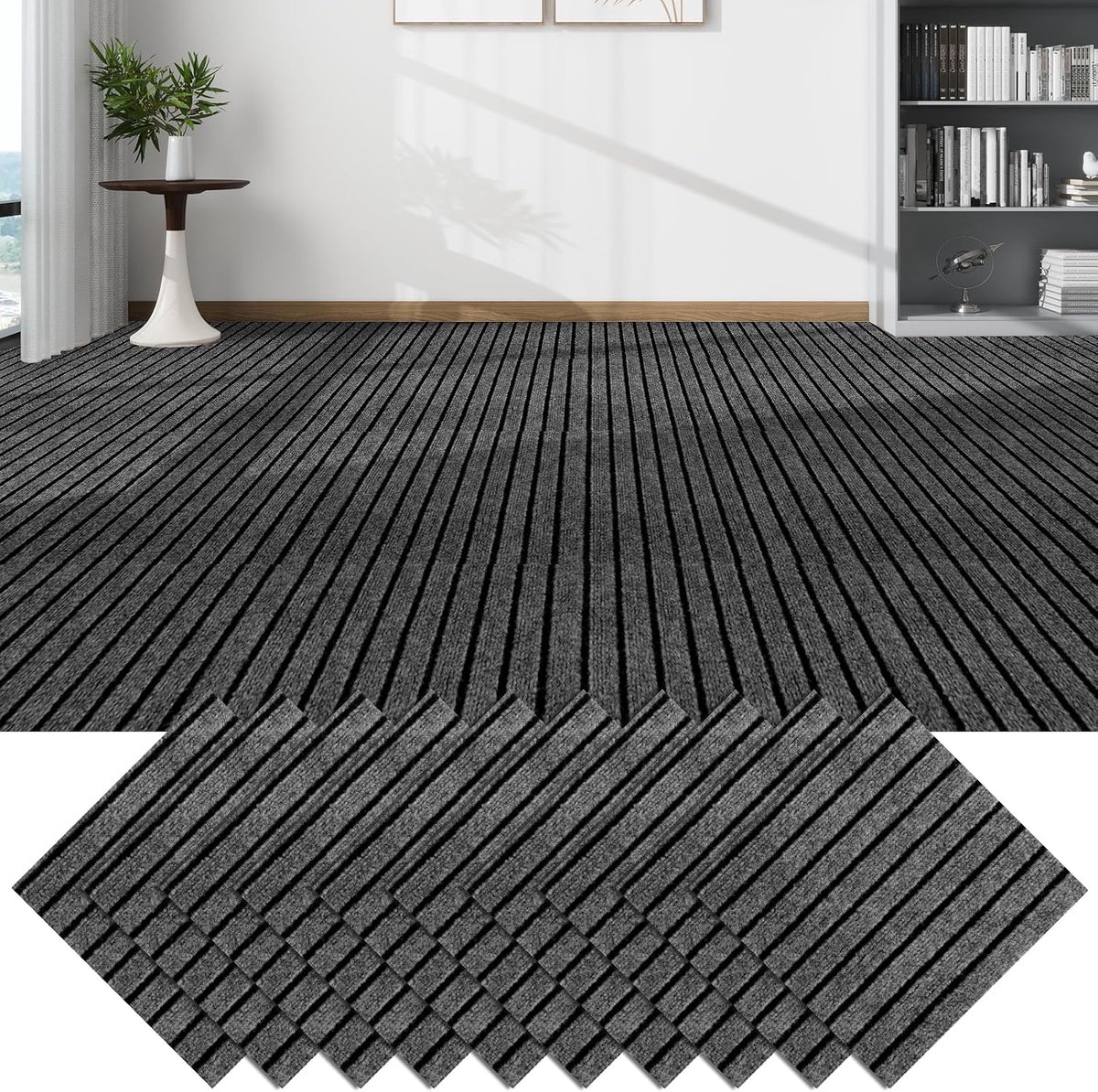 30 stuks tapijttegels 30x30 cm, zelfklevende tapijttegels, tapijt