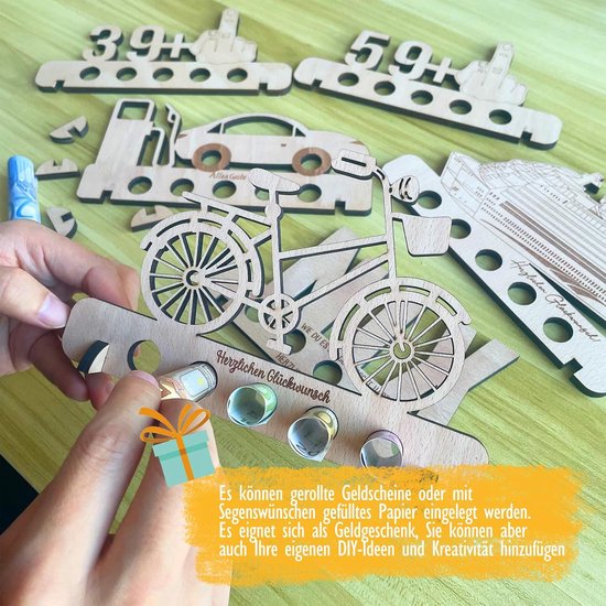 Geldgeschenken verjaardag - decoratie geldgeschenk reizen geschenken — afbeelding 3