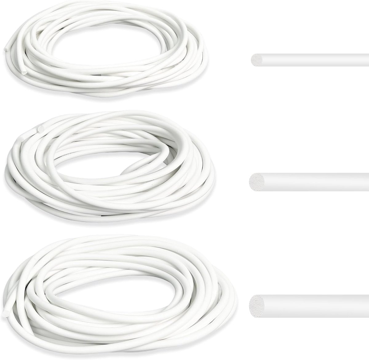 15 meter voegenafdichtsnoer, Ø 4 mm/5 mm/6 mm siliconen rond snoer