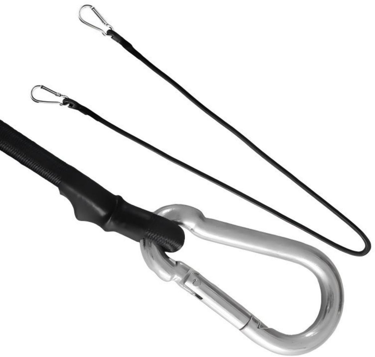 Elastische spanbanden - S - 0,8 cm x 100 cm – Spanelastieken / Tentriemen / Campingwaslijnen - Spanbanden-Verpakkingsbanden-Kabelbinders- Geschikt voor buitengebruik, kamperen, bundelen en inpakken – Draagbaar
