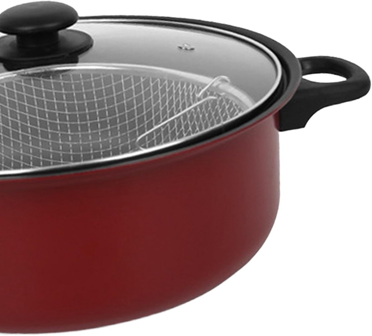 Frituurpan Antiaanbak - Kookpan Sauteerpan - Efficiënt Koken - Lichtgewicht Koolstofstaal - 26 cm - Zwart