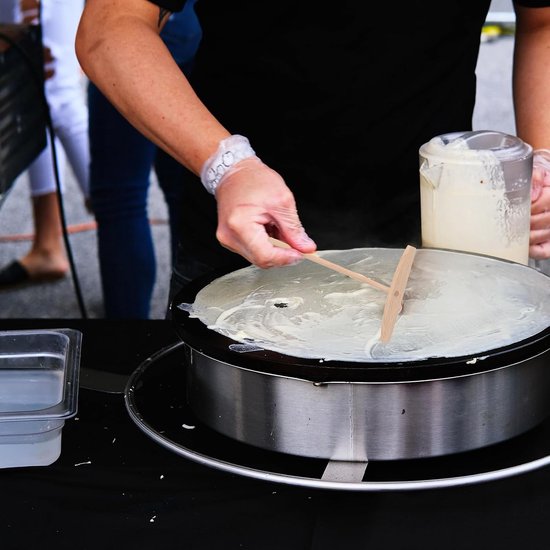 Pannenkoekenset van beukenhout, 4-delige set met pannenkoekenspatel, pannenkoekenverdeler, spatel en schraper voor pannenkoeken en deegverdelers, accessoires — afbeelding 4