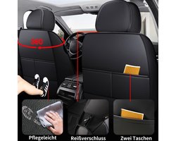 Auto zithoezen voorstoelen 2-delig - leer - universeel - eenvoudig te monteren - m-winkel