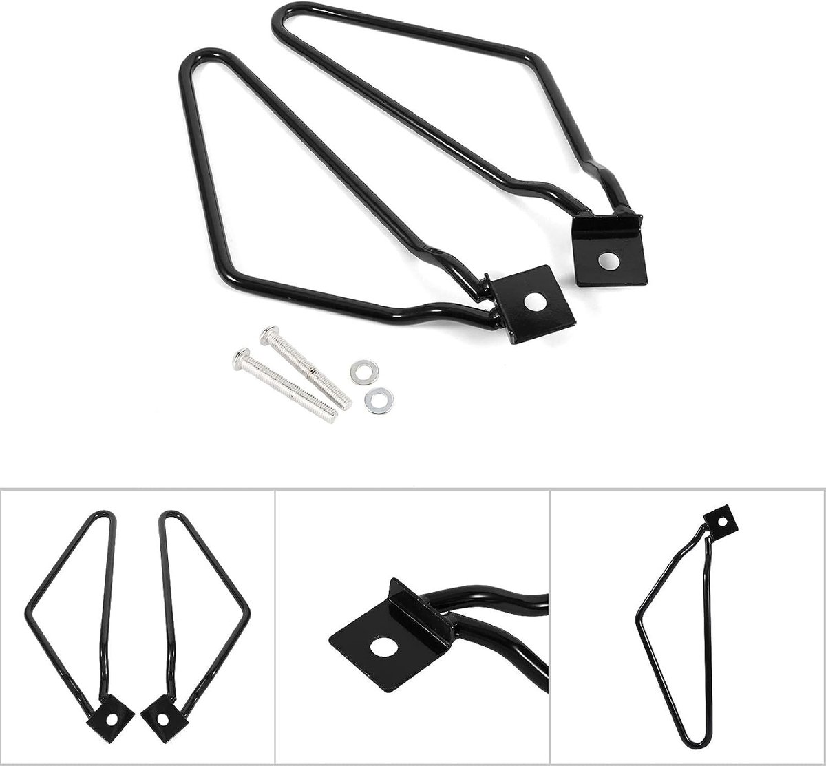Motorcycle Saddle Bag Bevestigingsbeugels - Geschikt voor XL883/1200 HD1450/1584 - Zwart - ShopVlot