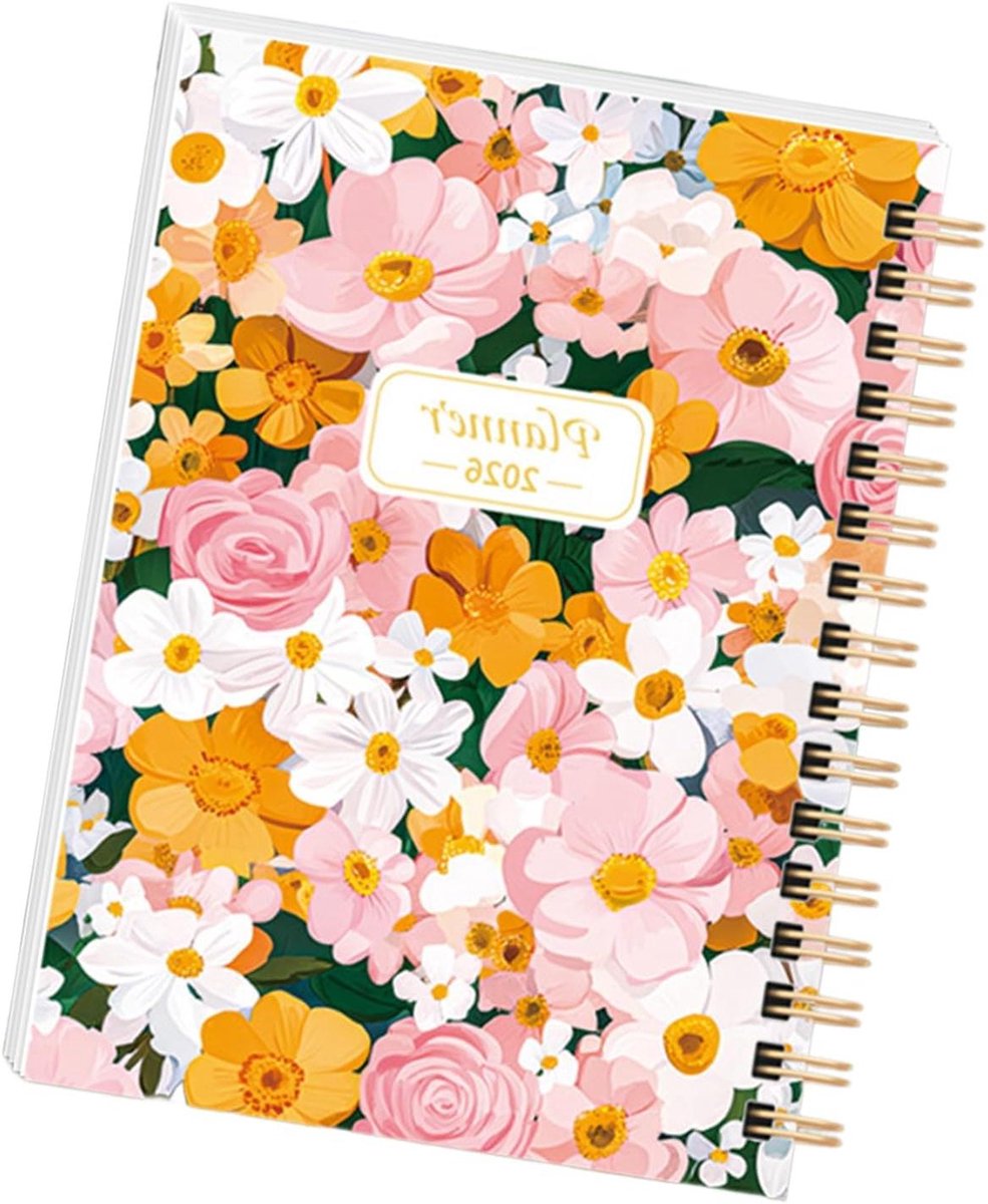 Weekplanner 2026 - Agenda Planner - Tijd Beheer - Spiraalbinding Hardcover - 15x21 cm - Willekeurige Kleur
