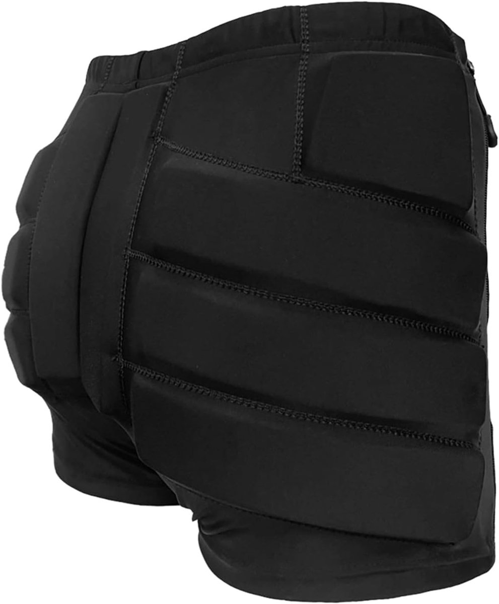 Crashshorts voor Volwassenen, ijs- en Rolschaatsen, Kunstschaatsen, Heupbeschermingsshorts, Ontwerp uit één Stuk, Dun en Ademend, Hoog-elastisch Materiaal met Spons, Groot (S)