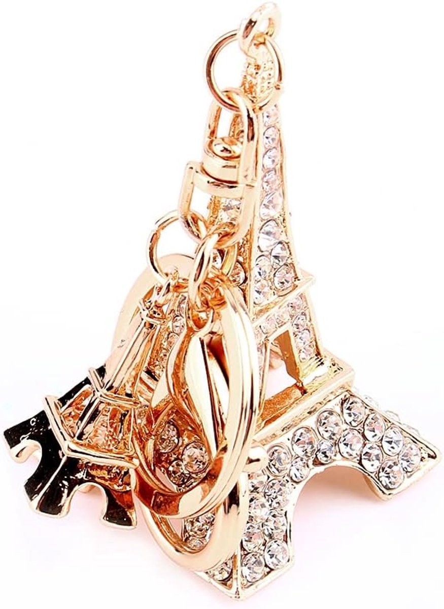 Sleutelhanger, zilveren toren charm retro design for Parijs souvenir liefhebbers