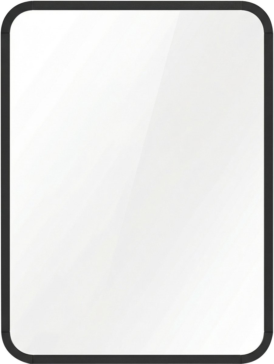 Wandspiegel - Rechthoekige spiegel - Aluminium frame - 40 x 30 cm - Zwart