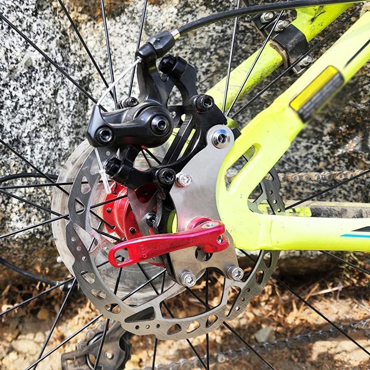 Schijfremadapter Racefiets - Converter Fietsrem - Remmen Upgraden - Aluminiumlegering Roestvrij Staal - 4.8 x 3.0 Inch - Zwart