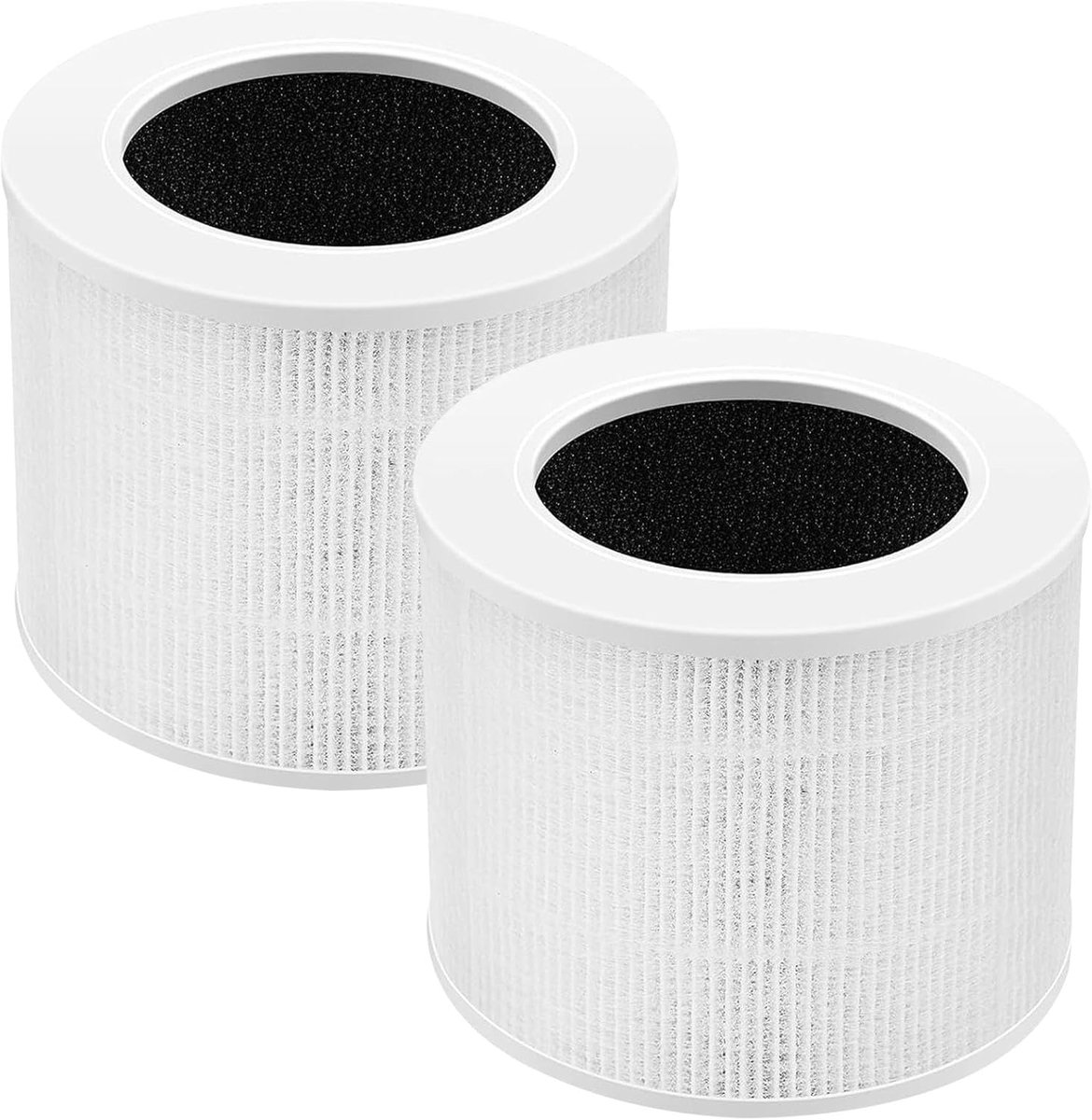 2 stuks vervangingsfilter voor LEVO-IT Core Mini Luchtreiniger, 3-in-1 hoog rendement True HEPA Core Mini Filter Vervanging, Actieve kool Air Clean Stoffiltratiesysteem (Maat: 2 stuks)