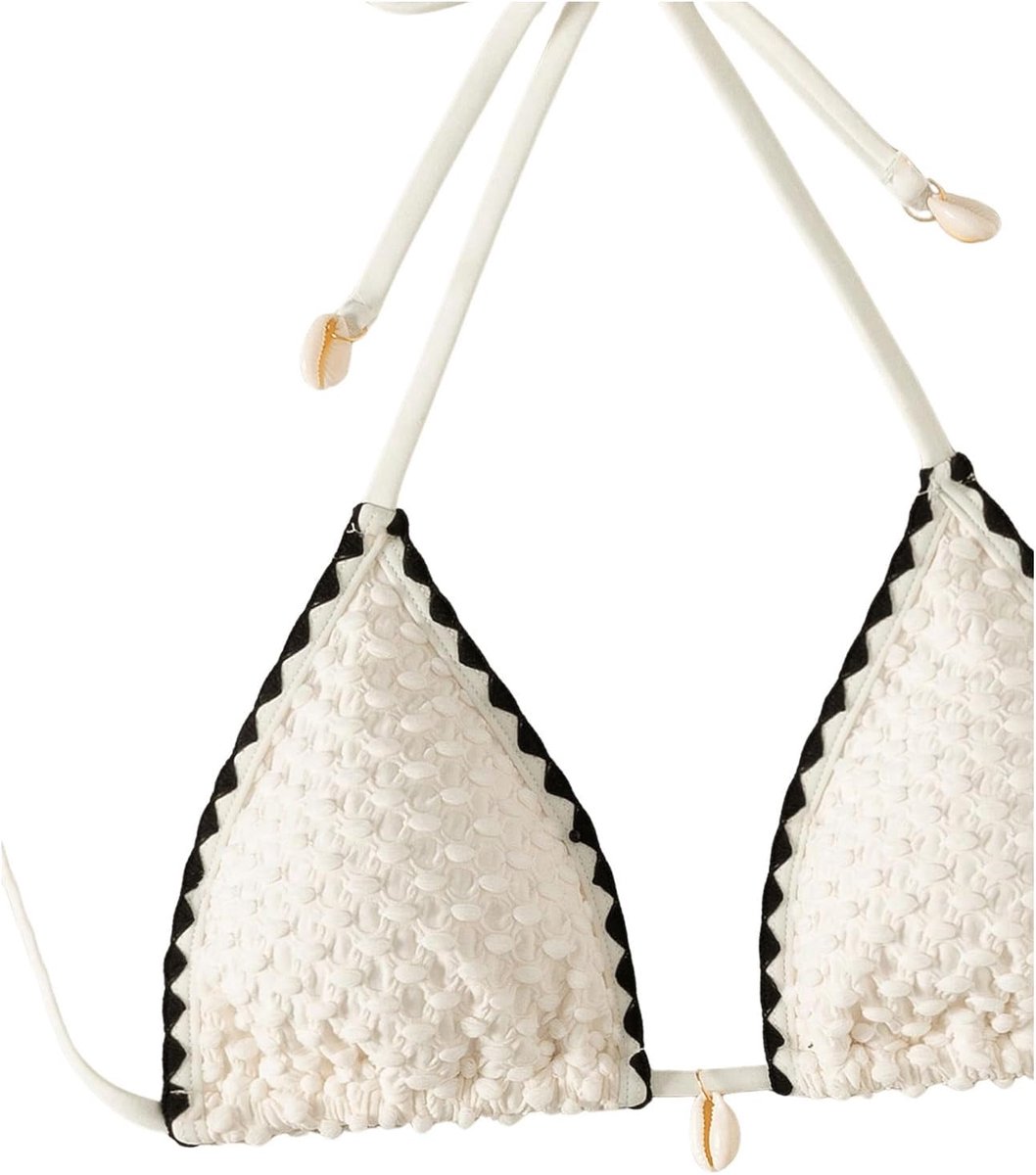 Sets 2-delig badpak tweedelige bikini set kleurblok badmode triangel bikinitop en tanga zwempak