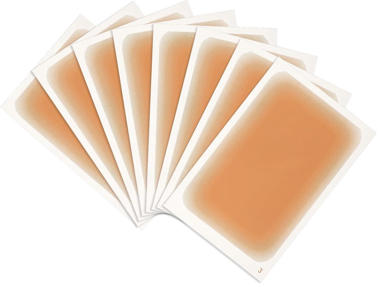 8st Tattoo-Coverstickers, 13x8,5cm Waterdichte Zweetbestendige Onzichtbare Ultradunne Tattoo-Coverstickers voor het Bedekken van Littekens en Moedervlekken(Beige)