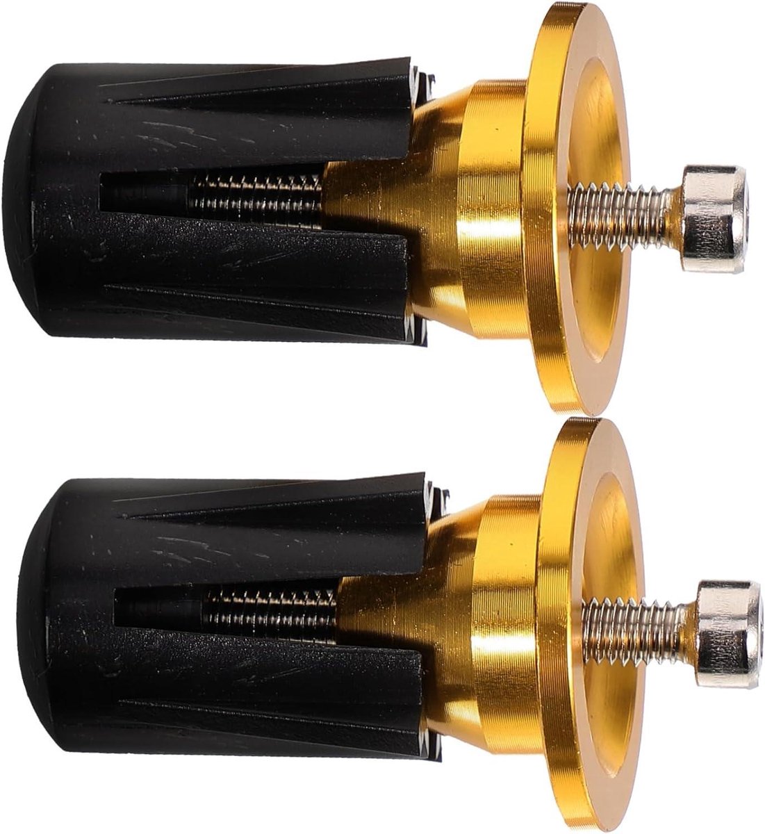 Fiets Stuurdoppen - Handvat Pluggen - Fiets Beschermen - Aluminium Legering - 3.5x2.5cm - Goud