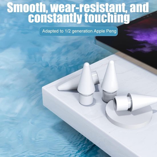 Replacement tip voor Apple Pencil 1/2 - 4 stuks - geschikt voor Apple Pencil generatie 1 & 2 - Apple Pencil Punt vervanger - Wit — afbeelding 2