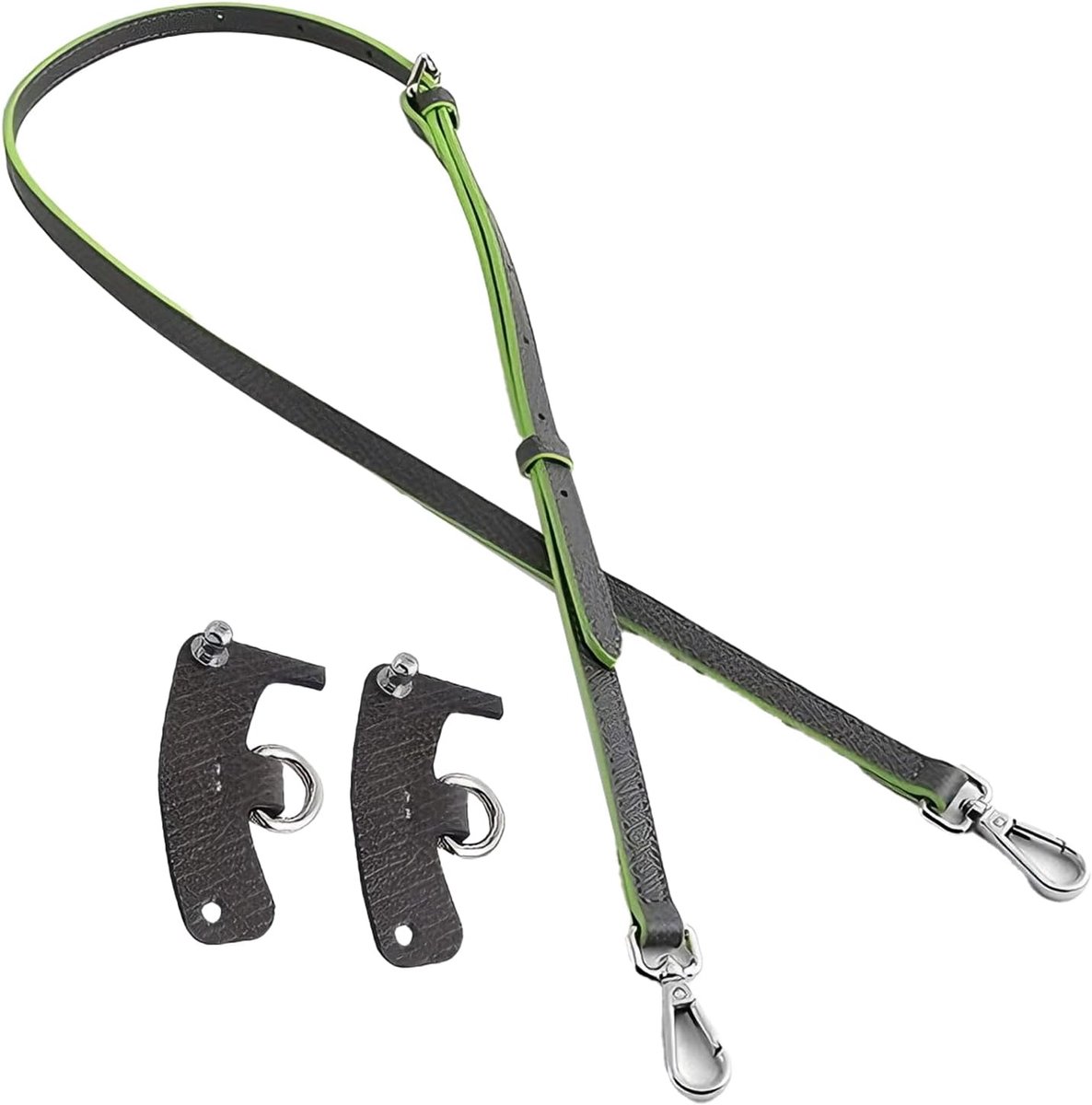Leren Tasriem Vervanging, Echt Lederen Crossbody Schouderriem voor Tassen, 95-116 cm, Groen
