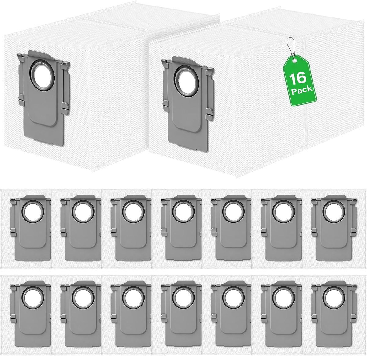 Zakken voor Roborock Qrevo, Grote Capaciteit | Q Revo/Pro/QV 35A/Saros 10R/Qrevo Maste/Qrevo Edge/Qrevo Curv/Qrevo S/Qrevo Slim/S8 MaxV Ultra, Stofzuigerzakken