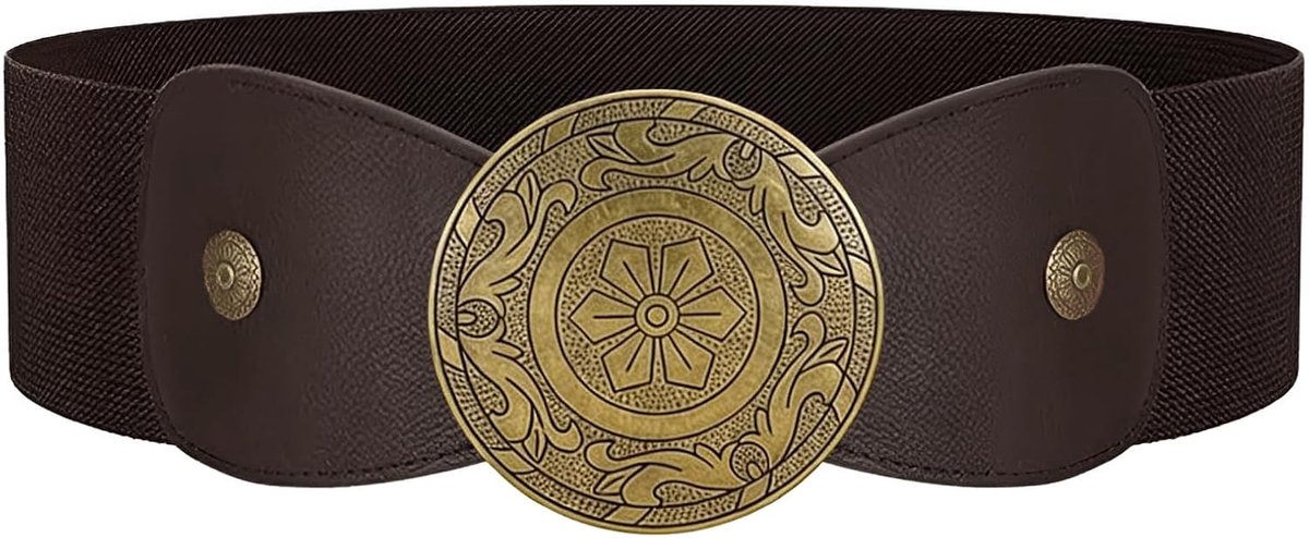 Dames brede elastische tailleriem western cowgirl riem schijf riem
