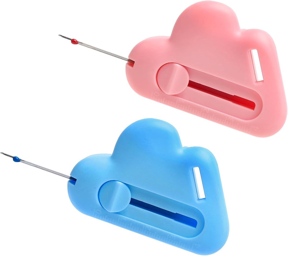 2 stuks magnetische naadgeleiding voor naaimachines met naadscheider, naaimachine-accessoires, naadverdeler, roze en blauw, nauwkeurige positioneringshulp, cadeaus voor naailiefhebbers